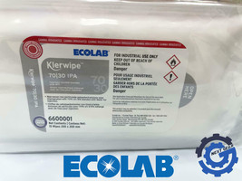 20 packs of 15 ECOLAB Klerwipe 70|30 Ethanol Sterile Wipes Isopropyl alc... - £29.93 GBP