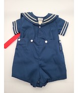 Vtg 80s CI Castro &amp; Co Nautical Sailor Baby Toddler Navy Romper Suit Sz ... - $30.08 CAD