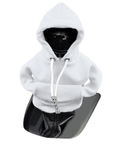 Car Gear Shift Cover Mini Hoodie Shift Knob Cover Shirt White Cute Gift - $6.82