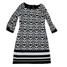 INC International Concepts Dress Medium Geometric Black &amp; White - $18.50