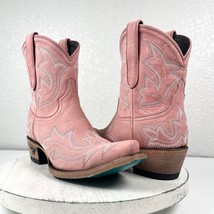 NEW Lane Saratoga Pink Cowboy Boots Size 7.5 Western Snip Toe Ankle Short Bootie - £144.02 GBP
