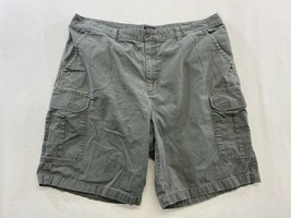 Denver Hayes Men&#39;s Cargo Shorts Size 40 Gray Cotton Flat Front Casual Sh... - $7.92