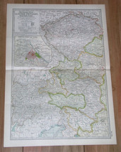 1897 ANTIQUE MAP OF AUSTRIA-HUNGARY EMPIRE BOHEMIA CZECHIA CARNIOLA SLOV... - $22.57