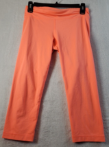 Under Armor Legging Womens Small Orange Polyester Logo Elastic Waist Pull On - £10.91 GBP