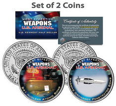 U.S. WEAPONS ARSENAL BOMBS JFK Kennedy Half Dollars U.S. 2-Coin Set - £9.50 GBP