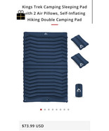 KINGS TREK Camping Sleeping Pad with 2 Air Pillows &amp; Foot Pump - $88.72 CAD