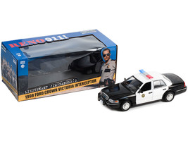 1998 Ford Crown Victoria Police Interceptor Black and White &quot;Reno Sheriff&#39;s Depa - £36.84 GBP