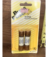2” - 15A Fuse BUSSMANN 2-PACK ONE-TIME USE FUSES BP/NON15 15AMP 250VOLT NEW - $13.30