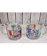 Anchor Hocking Disney Glass Mugs Mickey Minnie Winter Holiday 10oz Set of 2 - $20.82 CAD