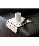 Birch Wood Sofa Armrest Table with iPhone Holder, Flexible Couch Tray fo... - $56.00