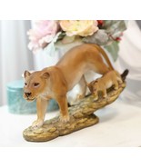 Safari African Lion Queen Lioness With Cub Family Statue 11&quot;L Animal Col... - £30.10 GBP