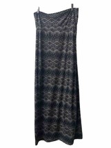 Stoosh  Maxi Skirt Womens Size Medium Knit Black Tan White Geometric - £10.95 GBP