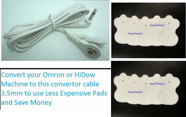 OMRON HV-F124, HV-F125, HV-F126, HV-F002A COMPATIBLE CABLE + 14 MASSAGE PADS - $19.57