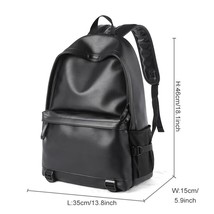 MOYYI 2023 Hot Sale Waterproof 14 inch Laptop Backpack Men Leather Backpa for Te - £141.42 GBP