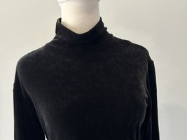 Banana Republic Velvet M top sweater mock neck USA made vtg pullover soft - $24.70
