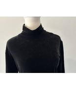 Banana Republic Velvet M top sweater mock neck USA made vtg pullover soft - $463.05 MXN
