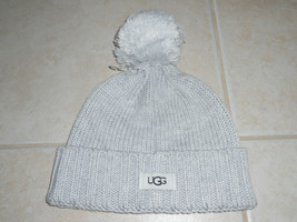 NWT Women&#39;s UGG Australia Wool Gray Beanie Hat - £35.58 GBP