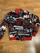 NBA Mens Miami Heat Satin Button Down Pro Standard Men’s Size Medium Jacket - £102.30 GBP