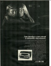 1969 Sony Car Stereo Vintage Print Ad A New Concept In Automobile Entert... - £9.94 GBP