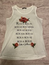 dolce gabbana women’s graphic tank top shirt Roses EU 42 Rare HTF - $113.12