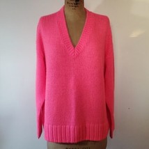 Victoria&#39;s Secret Sweater Size S Hot Neon Pink Chunky Oversized Barbie - £25.06 GBP