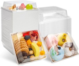 Small Charcuterie Boxes With Clear Lids Square Dessert Boxes To Go, 60 P... - $39.99