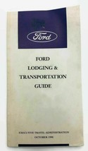 October 1990 Ford Lodging &amp; Transportation Guide Executive Travel Admini... - $13.49
