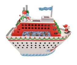 Hallmark Keepsake Ornament 2020, Christmas Cruisin&#39; Santa Claus Cruise Ship Boat - £27.45 GBP