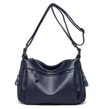Simple Black Women Shoulder Bags sac a main Crossbody Bags Female Vintage Leathe - $51.56