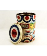 M&amp;Ms Patriotic Metal Canister, Vintage Graphics, 4th of July Celebration... - $14.65