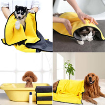Quick-drying Dog and Cat Towels Soft Fiber Towels Absorbent Bath Towel Pet Bathr - £5.81 GBP+