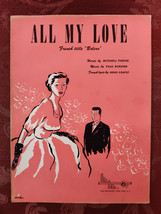 RARE Sheet Music All My Love Bolero Mitchell Parish Paul Durand Henri Contet - £12.94 GBP