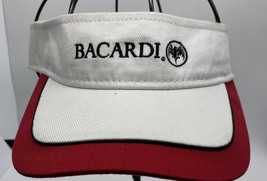 Bacardi Rum Embroidered Logo Visor Hat White New with Tag - $10.00