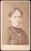 Hattie M. Simmons CDV Photo Wife of William Gleason - Lynn, MA - £13.14 GBP