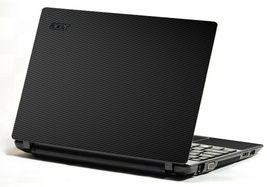 LidStyles Carbon Fiber Laptop Skin Protector Decal Acer Aspire One AO756-2840 image 2