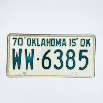 1970 United States Oklahoma Woodward County Passenger License Plate WW-6385 - $12.28 CAD