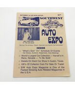 Booklet Southwest Auto Expo Magazine September 1984 Brochure Temple Texas - $454.41 MXN