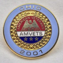 AMVETS Ohio Pin USA Veterans 2001 - £9.46 GBP