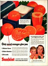 1952 Sunkist California oranges full page print ad e3 - $25.98