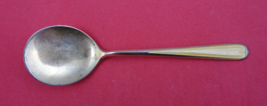 Norwegian Sterling Silver Ice Cream Spoon vermeil enameled yellow 4 3/4&quot; - $78.21