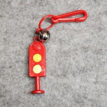 Vintage 1980s Plastic Bell Charm Red Stoplight Charm For 80s Necklace - $15.00