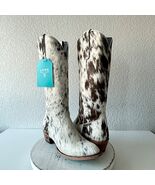 Lane Boots Womens Cowhide Cowboy Boots Tall Brown Western Cow Skin Size ... - $361.35