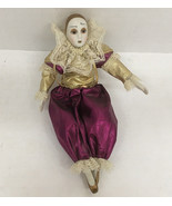Vintage decorative shelve sitter harlequin doll court jester Mardi Gras ... - €17,19 EUR