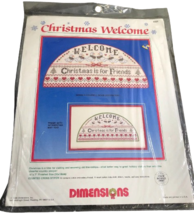 Dimensions 1986 Welcome Christmas Is For Friends Counted Cross Stitch Ki... - $17.04