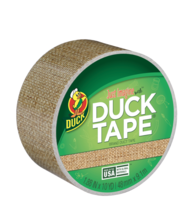 Duck Tape Branded Duct Tape, Beige Burlap, 1.88&quot; X 10 Yards - £6.35 GBP