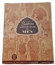 Vintage  50s Beehive Knitting Book Knitted Wear For Men - £5.49 GBP