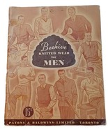 Vintage  50s Beehive Knitting Book Knitted Wear For Men - £5.41 GBP