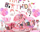 Makeup Birthday Party Supplies,165Pcs Girls Make Up Spa Party Decoration... - $47.99
