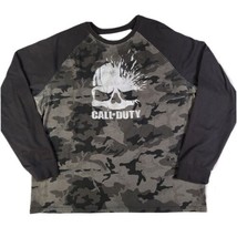 Call of Duty Med Tee Shirt Black Long Sleeve Jersey Skull Ghost Gray Camouflage  - £10.02 GBP