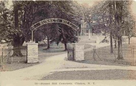 Sunset Hill Cemetery Clinton New York 1910s RPPC Real Photo postcard - £7.85 GBP
